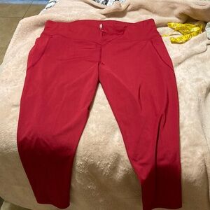 Women's cranberry Red Active Leggings